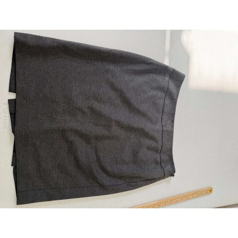 Ann Taylor‎ Loft Charcoal Gray Pencil Skirt Size 4 Lined Double Vent Career